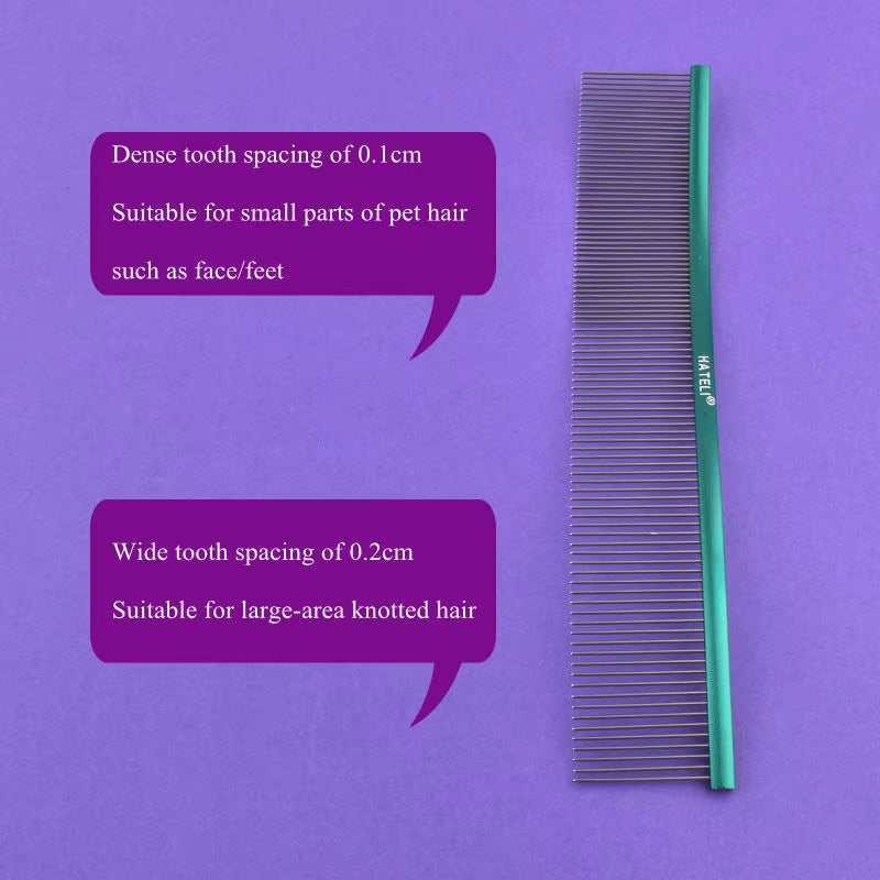 22Cm Pet S Type Comb Professional Stainless Steel Pet Grooming Comb Dense Sparse Teeth Dog Cat Cleaning Brush Hair Reemoval Comb