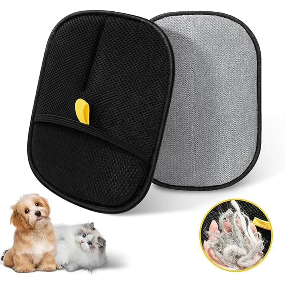 Pet Hair Remover Mitt Pet Grooming Gloves for Dog Cat Rabbit with Long/Short/Curly Hair