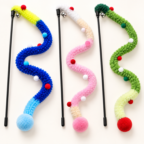 Feather cat teaser wand available random colours