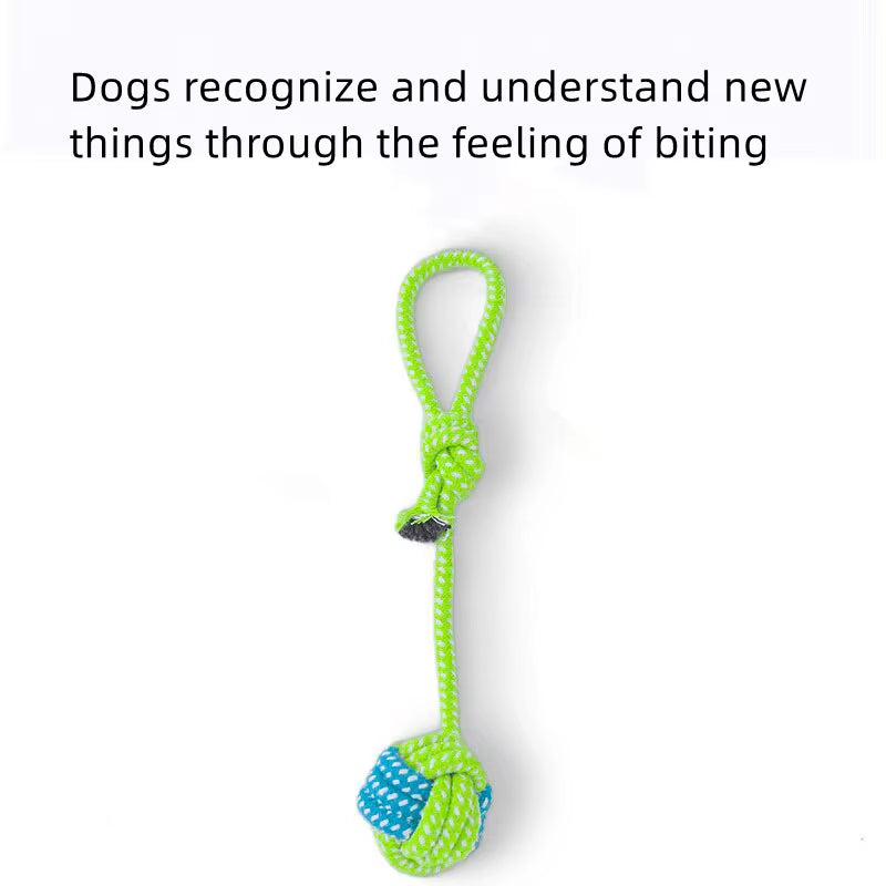 Durable Cotton Rope Dog Toy Ball for Teeth Cleaning Pet Supplies Small Pet Dogs Chew Toy Knot Ball Cat and Dog Teething Rope
