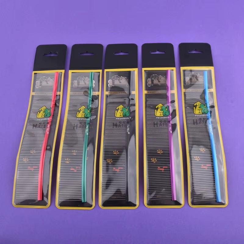 22Cm Pet S Type Comb Professional Stainless Steel Pet Grooming Comb Dense Sparse Teeth Dog Cat Cleaning Brush Hair Reemoval Comb