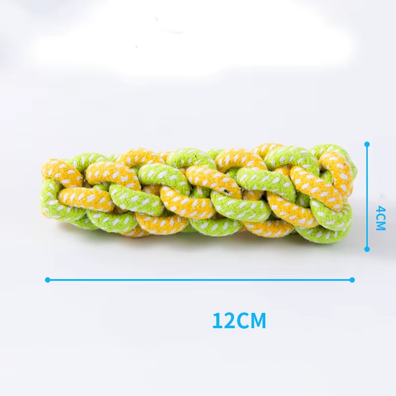 Durable Cotton Rope Dog Toy Ball for Teeth Cleaning Pet Supplies Small Pet Dogs Chew Toy Knot Ball Cat and Dog Teething Rope