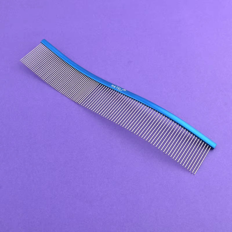 22Cm Pet S Type Comb Professional Stainless Steel Pet Grooming Comb Dense Sparse Teeth Dog Cat Cleaning Brush Hair Reemoval Comb