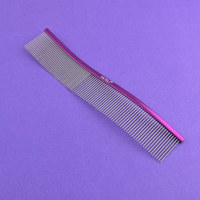 22Cm Pet S Type Comb Professional Stainless Steel Pet Grooming Comb Dense Sparse Teeth Dog Cat Cleaning Brush Hair Reemoval Comb