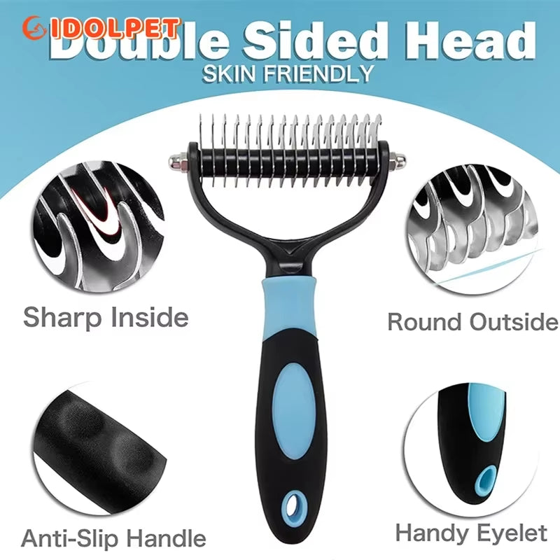 Dual-Sided Deshedding Rake