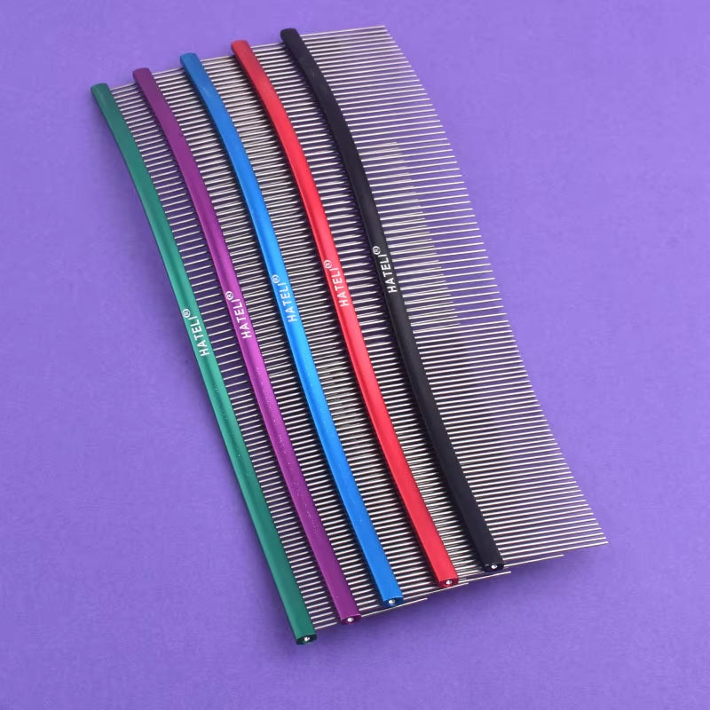 22Cm Pet S Type Comb Professional Stainless Steel Pet Grooming Comb Dense Sparse Teeth Dog Cat Cleaning Brush Hair Reemoval Comb