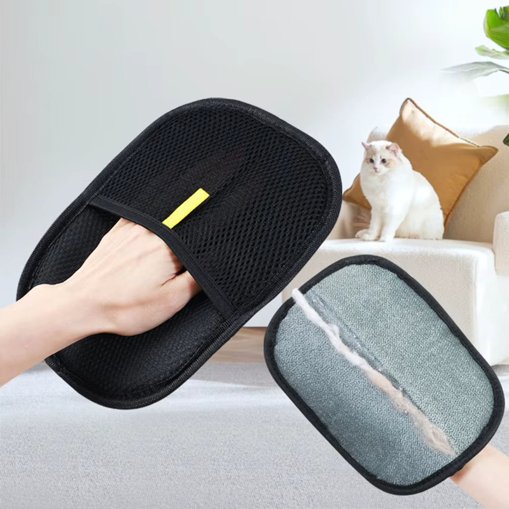 Pet Hair Remover Mitt Pet Grooming Gloves for Dog Cat Rabbit with Long/Short/Curly Hair