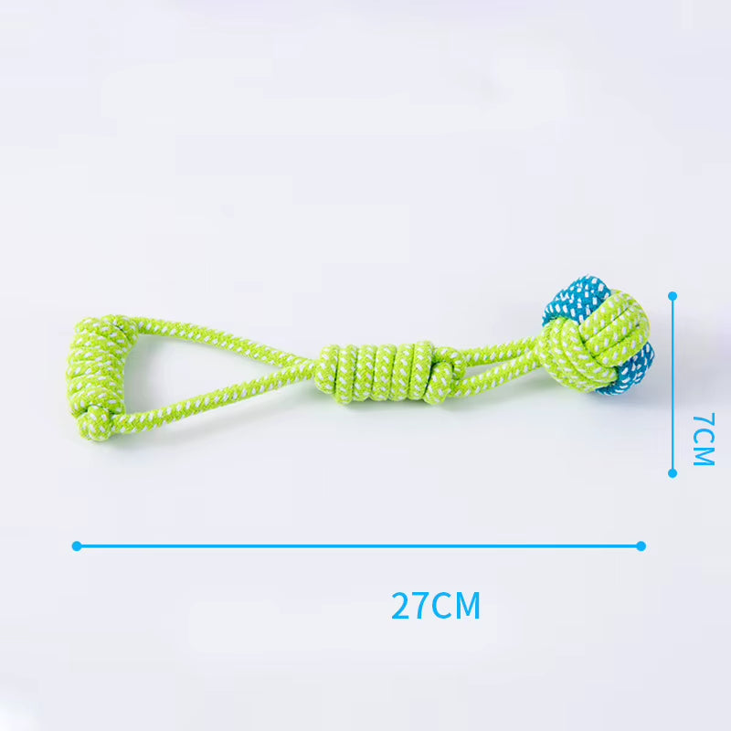 Durable Cotton Rope Dog Toy Ball for Teeth Cleaning Pet Supplies Small Pet Dogs Chew Toy Knot Ball Cat and Dog Teething Rope