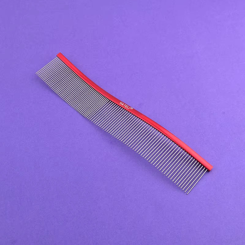 22Cm Pet S Type Comb Professional Stainless Steel Pet Grooming Comb Dense Sparse Teeth Dog Cat Cleaning Brush Hair Reemoval Comb